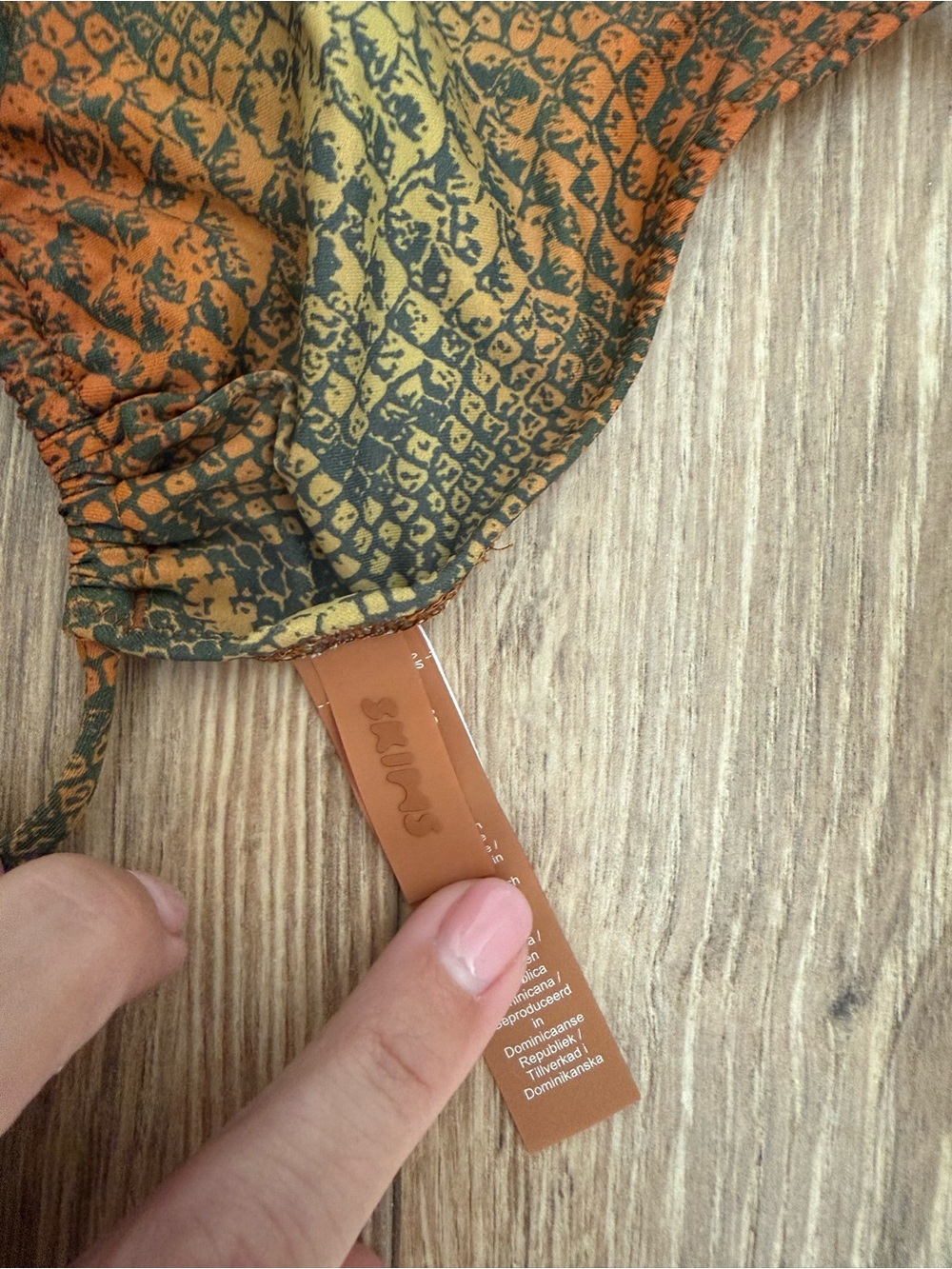 SKIMS Snake-Print Triangle Bikini Top and Tie-Side Bottoms - Picture 8 of 8